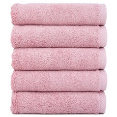 CLAUMAN 竹製飯店毛巾 200g 30支 竹纖維, 5個, 粉紅色