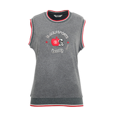 페라어스 여성용 겨울 사과 로고 자수 조끼 AVBU6002