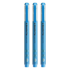 KOKUYO Beetle Tip獨角仙螢光筆, 藍色, 3支