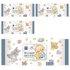 fastrend 芳詩傳德 X Duga & Hook 嬰兒加厚超純水柔濕巾 150 x 200mm, 80張, 4包