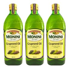 MONINI Oils 葡萄籽油, 500ml, 3個