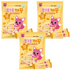 핑크퐁까꿍 치즈 칼슘 곡물 크리스피롤 24p, 3개, 치즈맛, 120g