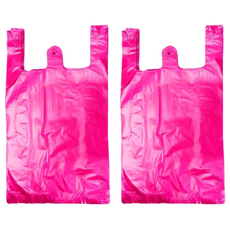 釜國 手提一般超市購物袋 紅色 4號, 200個