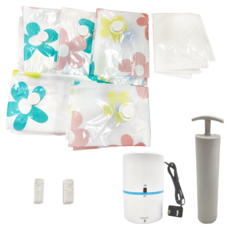 收納壓縮袋 多尺寸真空套裝 節省空間 防潮防蟲, 壓縮袋(39 x 43cm) + 幫浦(10 x 6.7cm), 1組