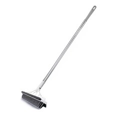 V字廁所浴室地板清潔刷, 白色 灰色, 1個