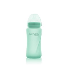 everyday baby 玻璃奶瓶, 薄荷綠, M(3~6個月), 240ml, 1個