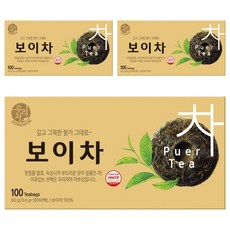 우리차 보이차, 600mg, 100개입, 3개