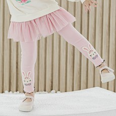 Lala Amang 女童款珍珠兔子圖案內搭褲