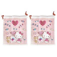 AKIRA 御衣坊 Hello Kitty 防水束口袋 超大容量, 45 x 37cm, 糖果款-大