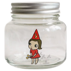 奈良美智 玻璃儲物罐 3號, 320ml, 日本製造, 1個