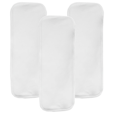 THiRSTiES 乾爽款有機棉加強墊 S碼 四層100%有機棉 上層100%聚酯纖維乾爽層, 白色, 3片