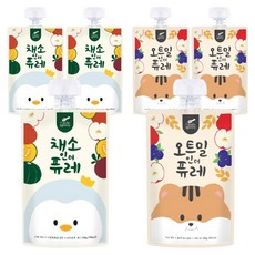 리틀스푼 채소 인더 퓨레 100g + 오트밀 인더 퓨레 100g 세트, 3세트