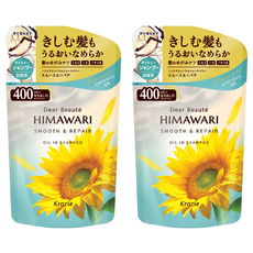 Kracie 葵緹亞 HIMAWARI 向日葵順柔修護洗髮精補充包, 400ml, 2包