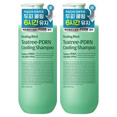 힐링버드 티트리 PDRN 탈모 쿨링 샴푸, 2개, 1L
