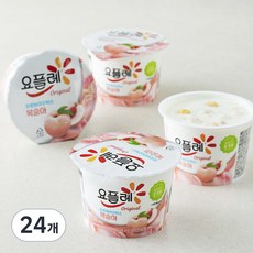 요플레 오리지날 복숭아 4p, 720g, 6개