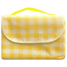 CASA JACQUELINE 大型防水格紋野餐墊, 黃色