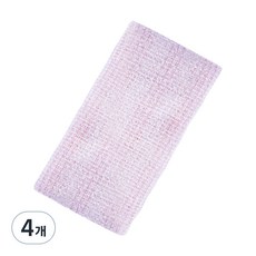 男士用強力去角質寬版沐浴搓澡巾 粉紅色, 混合色, 4個, 1入