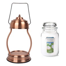 YANKEE CANDLE Rajja + 蠟燭加熱器 + 燈泡 2 件套, 暖器（銅），蠟燭（清潔棉）