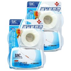 BAC 倍爾康 通氣紙膠帶 1.0吋 (附切割台) - 溫和透氣 不易殘膠 敏感肌適用, 2卡, 白色