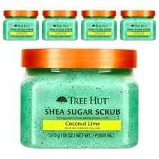 TREE HUT 乳油木蜜糖身體磨砂膏 Coconut Lime, 510g, 5件