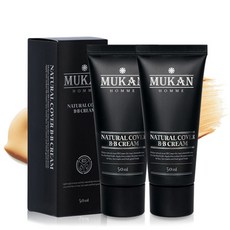 MUKAN 男士遮瑕保濕BB霜 50ml, 25號 Natural Cover, 2條