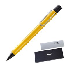 LAMY 사파리 볼펜 + 케이스 + 리플렛, 옐로우, 1개