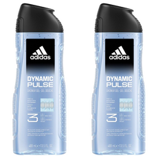 adidas 愛迪達 男性三合一潔顏洗髮沐浴露 超越活力, 400ml, 2瓶