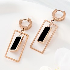 NOID-B 鋼製方形耳環 2 色