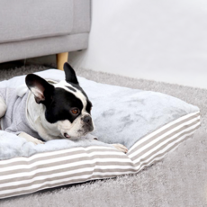 레드퍼피 코쇼 펫 쿠션 스트라이프, 다크그레이, 1개