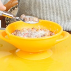 아가프라 실리콘 흡착식기, 오렌지, 1개