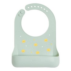 에디슨 프렌즈 베이비 실리콘 턱받이, 민트더기(오리), 1개입, 1개