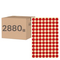 鶴屋 圓形 圓點標籤 101B 紅色, 3個, 960個裝