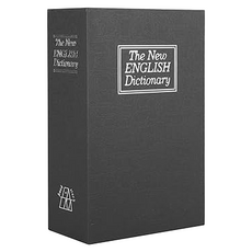 書本保險箱 密碼款, 顏色隨機, 小 11.7 x 17.5cm, 顏色隨機 黑色/藍色