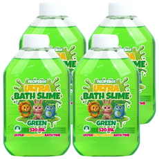 레시피박스 어린이 울트라 목욕 바스슬라임 그린, 520ml, 4개