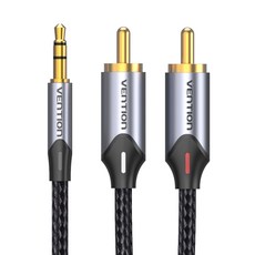 VEnTIOn 威迅 頂級編織 3.5mm 轉 2 RCA 音源線 混色, BCNBF 1m