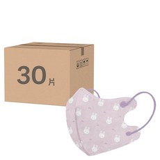COMFIZ 康菲 幼幼3D醫療口罩 10.6 x 9.9cm 1~3歲, 兔兔寶貝, 30片, 1盒