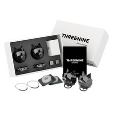 THREENINE 鬥牛犬 高級潮狼 車用芳香劑 鉻色 2入 + 香氛 2入 組, 1套, 黑櫻桃