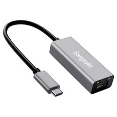 Songwin 尚之宇 USB-C TO RJ45千兆網路卡 5.9 x 2.5 x 1.5cm, 1個
