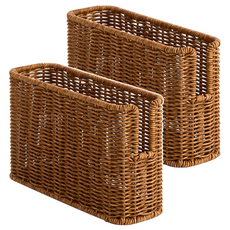 하우스레시피 PP 라탄 팬트리 바스켓, 브라운, 2개