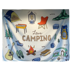 Wild Peak 野峰 露營美學風格掛布, 200 x 150cm, Q款, 1件