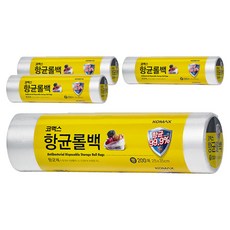 코멕스 항균 비닐 롤백 중 250 x 350 mm, 중(M), 200개, 4개
