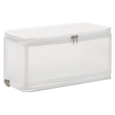 日式折疊霧面雙開收納箱 6.7L, 白色, 1個