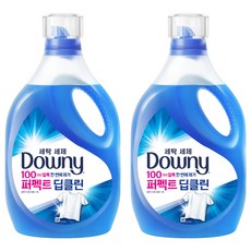 다우니 퍼펙트 딥클린 세탁세제 본품, 1.8L, 2개