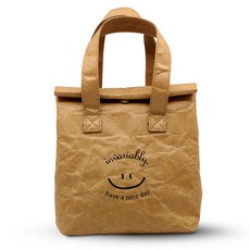 Lead home 微笑泰維克便當午餐袋 便攜式保溫保冷袋 保冷包, 棕色