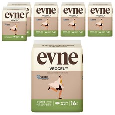 evne New Biocell 蝶翼型衛生棉, 中型, 16入, 6個