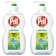 Pril 淨麗植純萃洗碗精，適用於清洗蔬果和奶瓶，親膚配方，溫和不刺激, 750ml, 2瓶