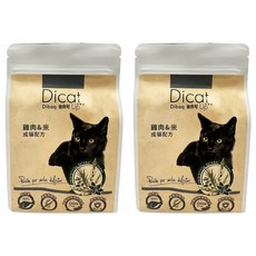 Dicat Up 成貓用 烘培益生貓糧 無麩質配方, 雞肉 + 米, 300g, 2包