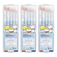 morning glory 狗狗朋友 畫筆5件組 + 調色盤, 藍色, 3套