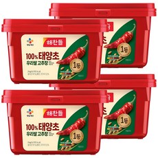 해찬들 100% 태양초 우리쌀 고추장, 3kg, 4개
