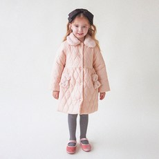 WALTONKIDS 女童毛領蝴蝶結絎縫棉衣